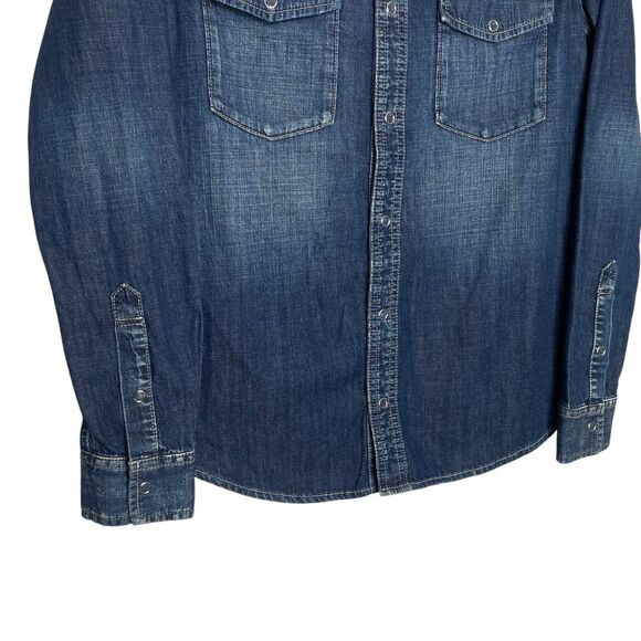 AG Adriano Goldschmied Denim Shirt Womens Small Long Sleeve Button Down Western - Picture 5 of 9